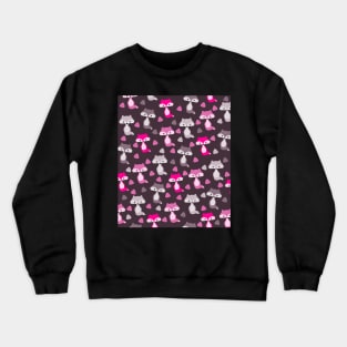 Cute foxes in pink and grey Crewneck Sweatshirt